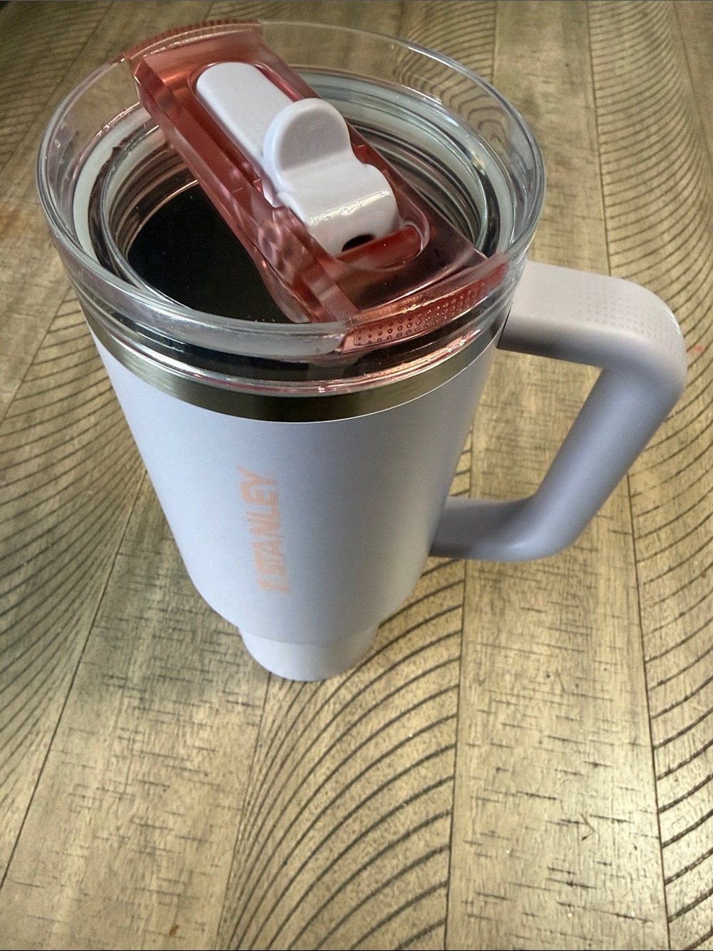 Stanley White Mug with Rose-Translucent Lid